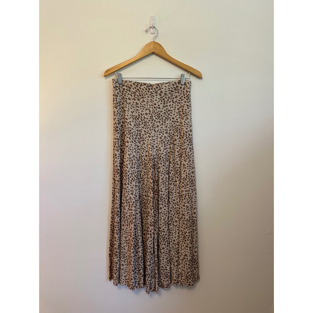 Petal + Pup Leopard Print Wide Leg Pants in Brown and Tan | Size Medium
